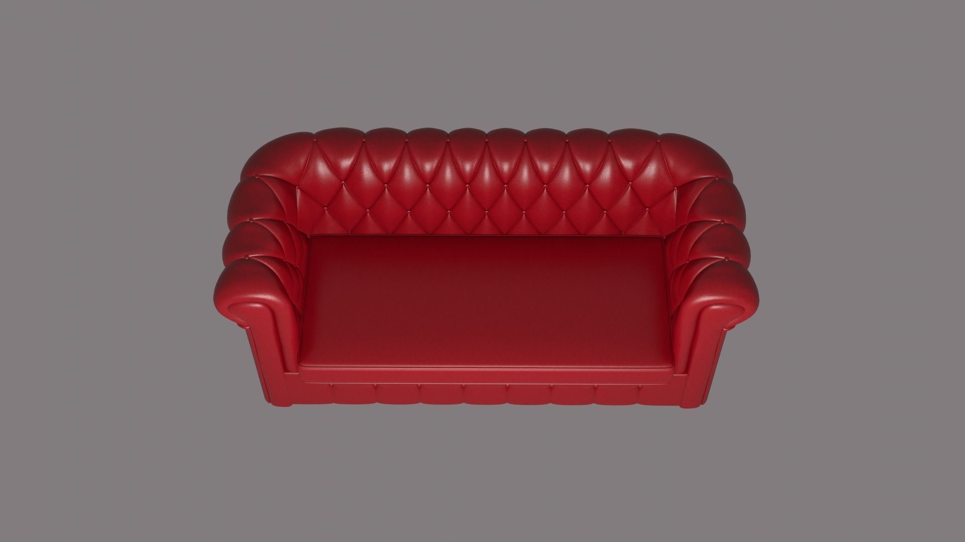 Chesterfield leather sofa red 3D model_13