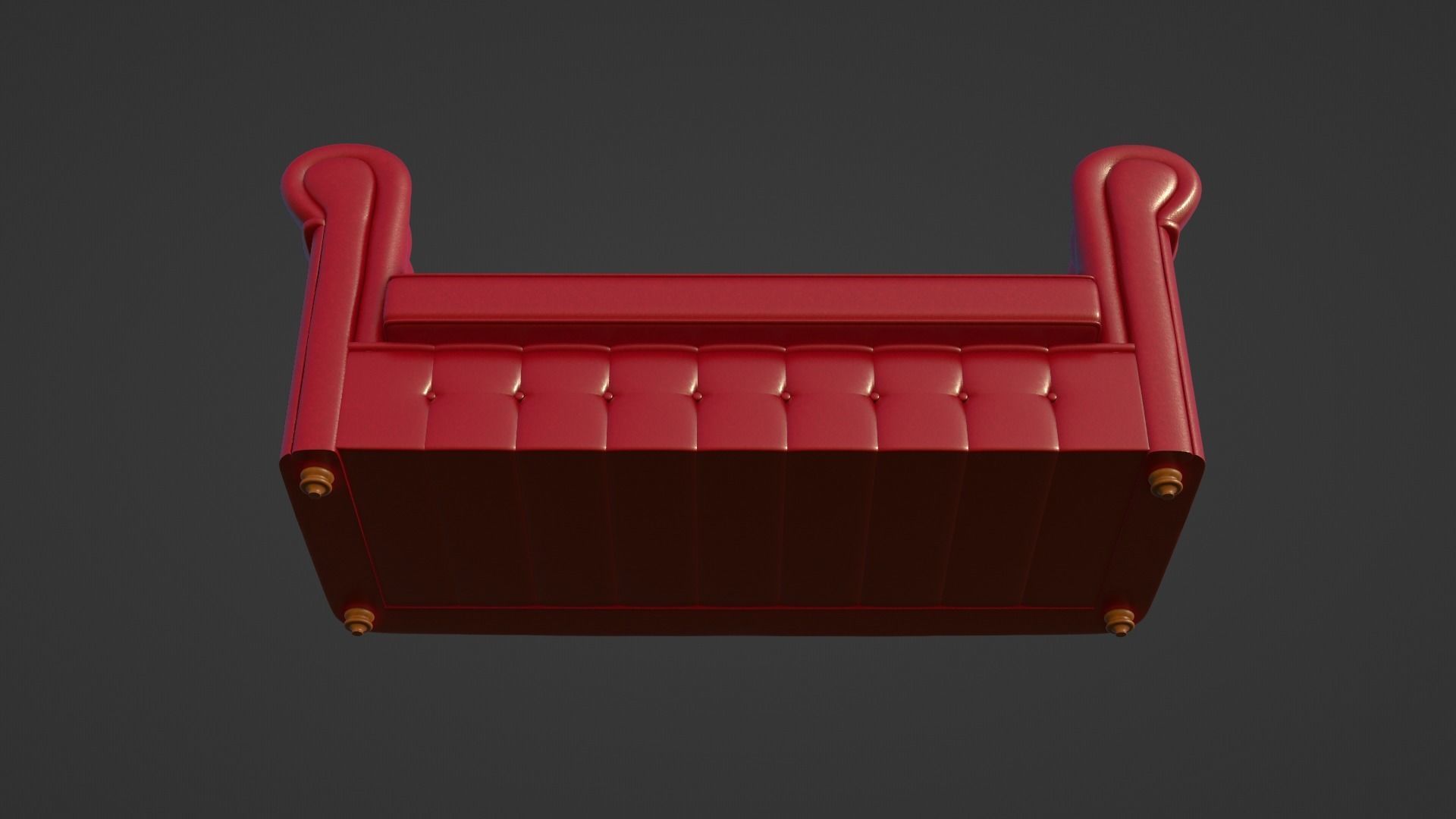 Chesterfield leather sofa red 3D model_22