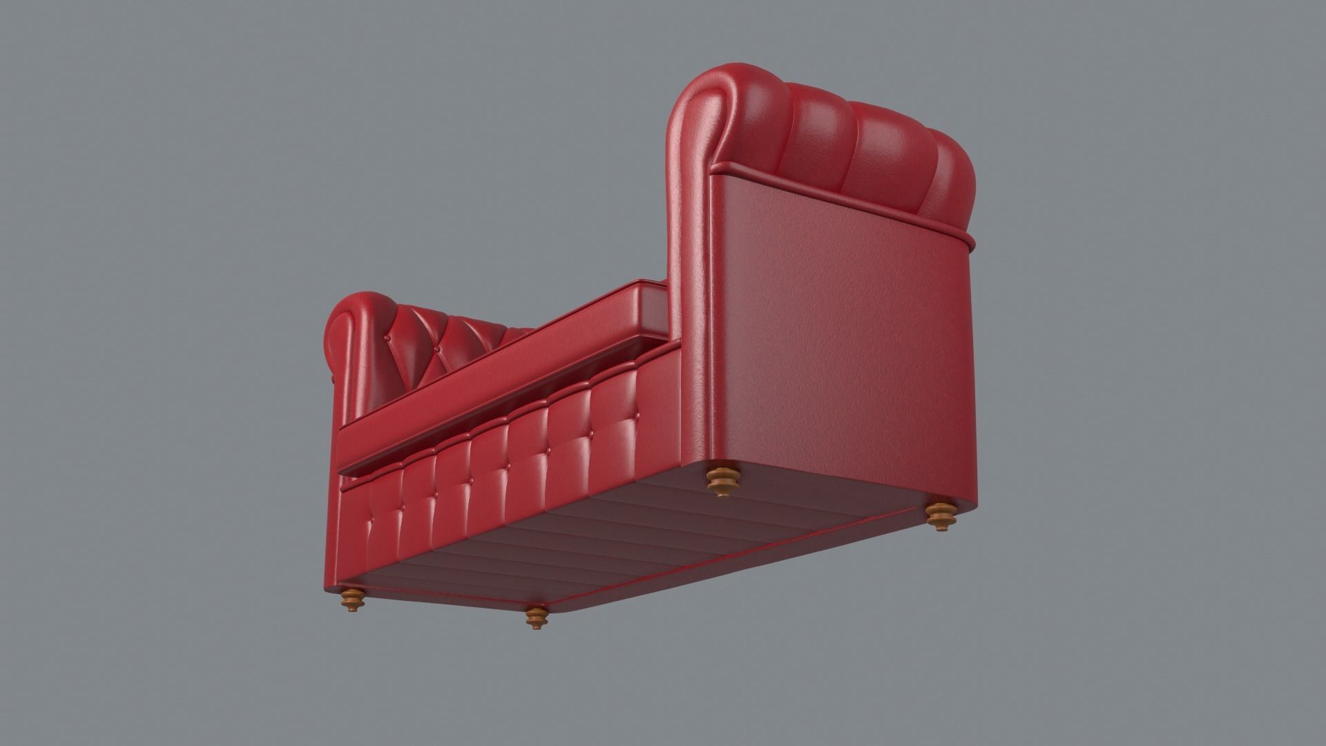 Chesterfield leather sofa red 3D model_26