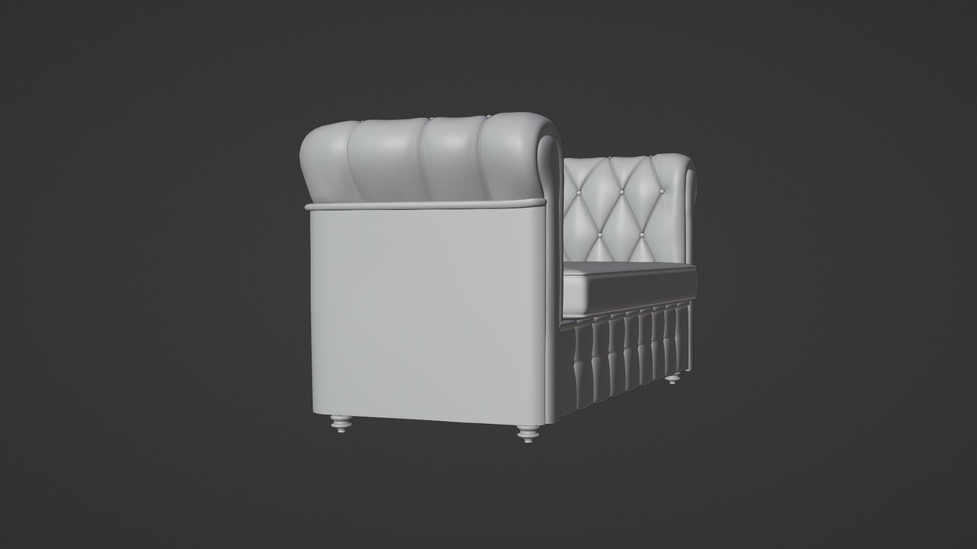 Chesterfield leather sofa red 3D model_18