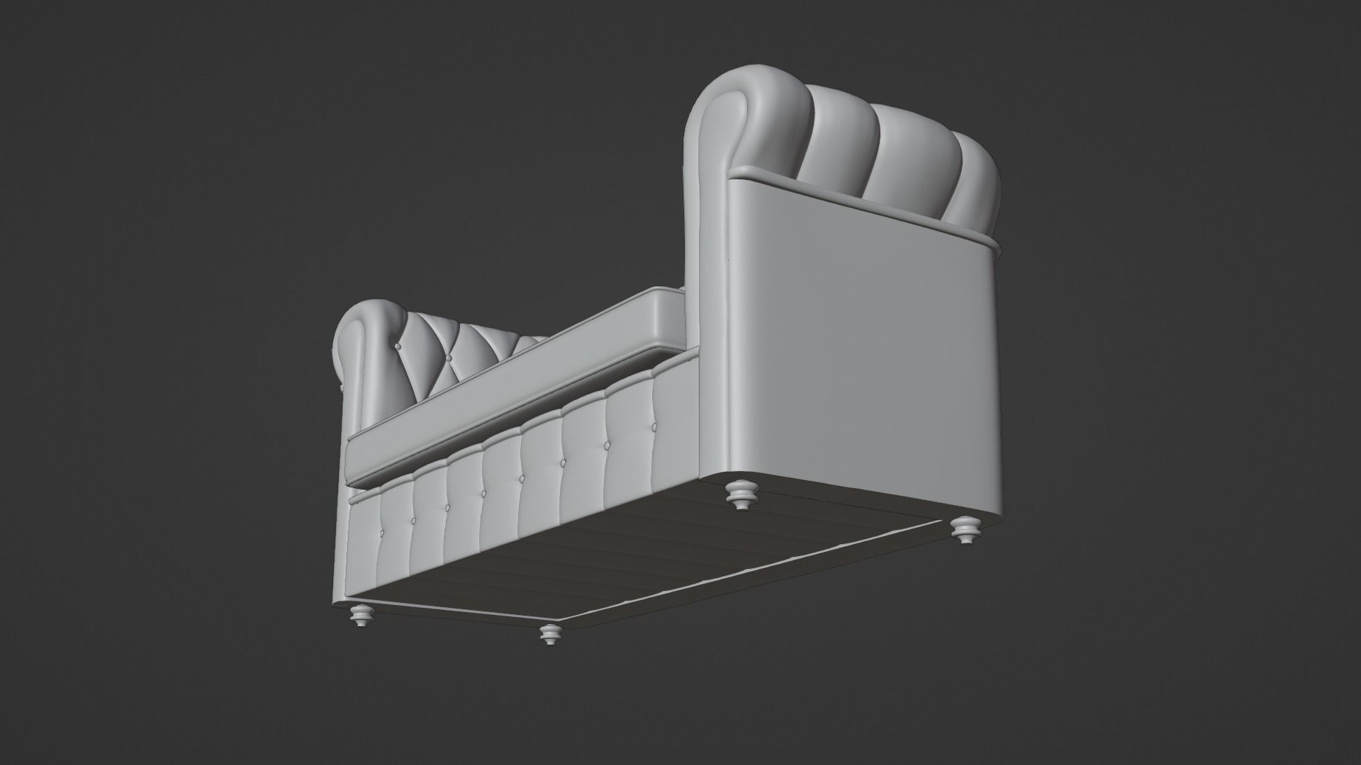 Chesterfield leather sofa red 3D model_24