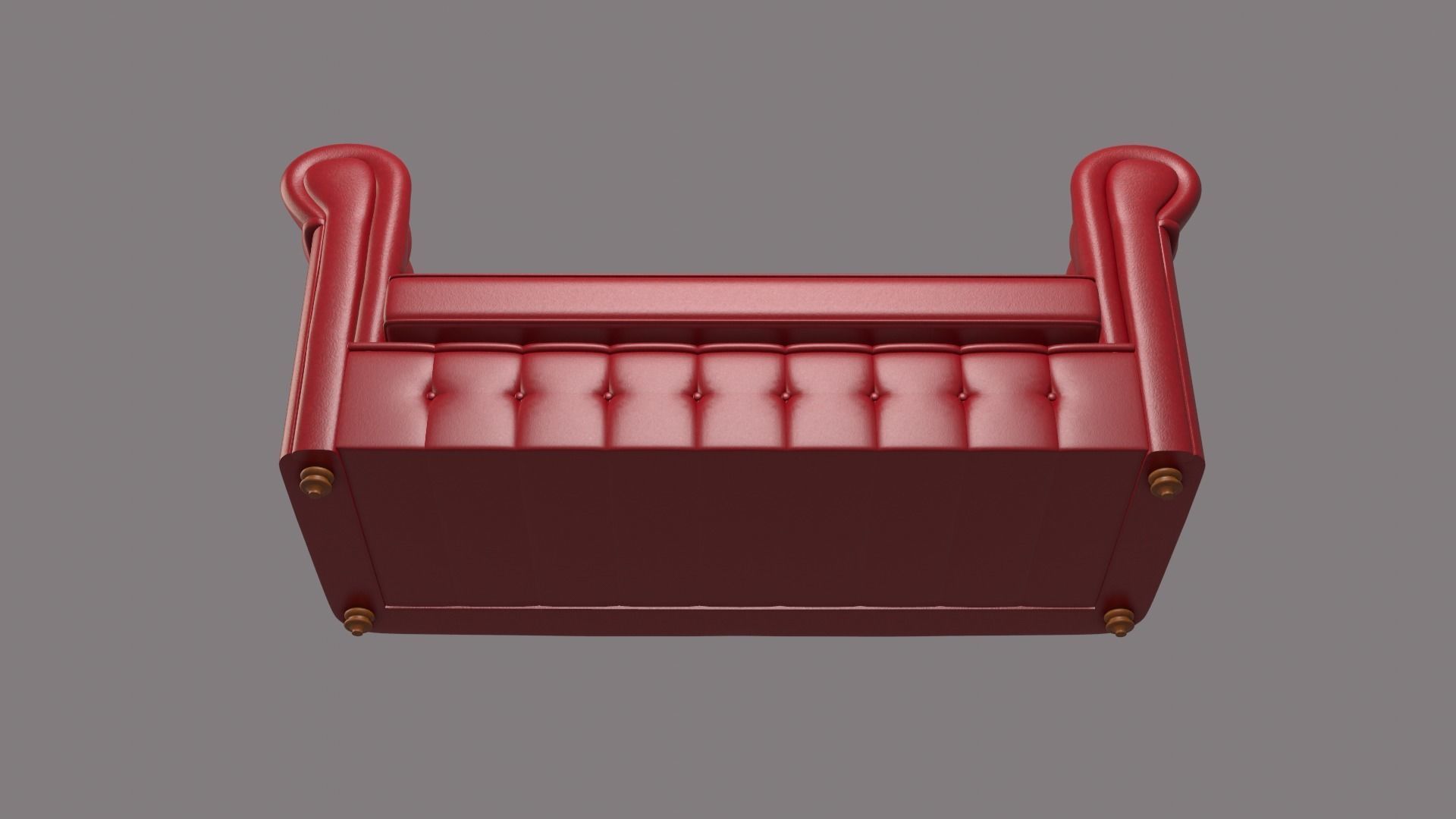 Chesterfield leather sofa red 3D model_23
