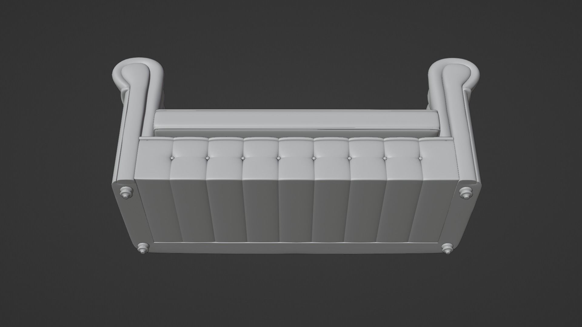 Chesterfield leather sofa red 3D model_21