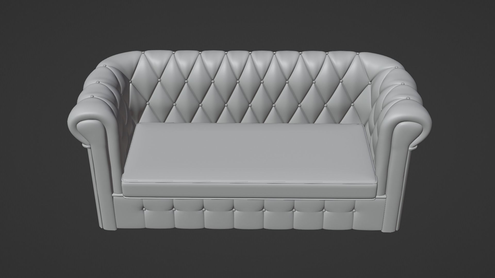 Chesterfield leather sofa red 3D model_7