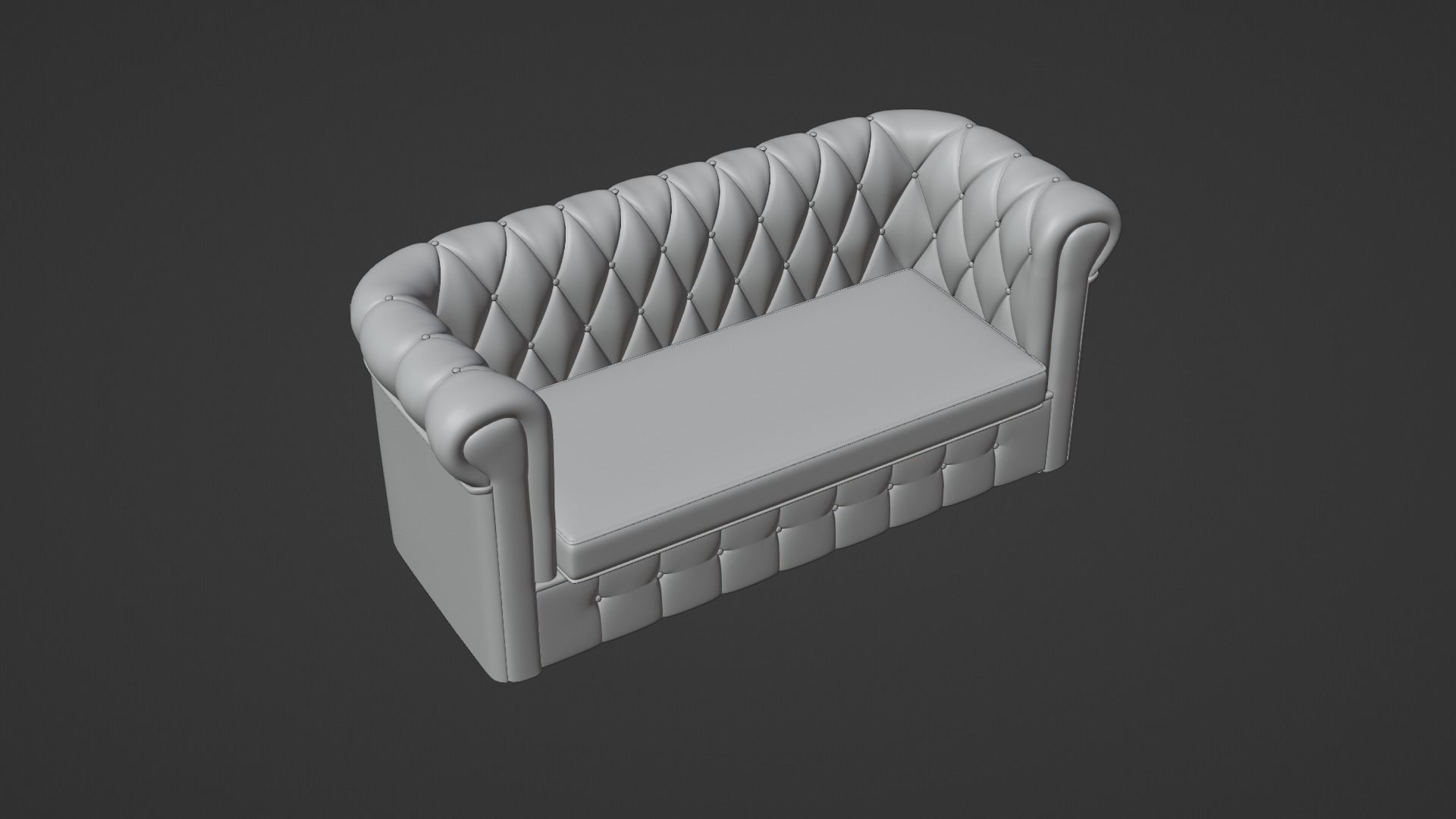 Chesterfield leather sofa red 3D model_14