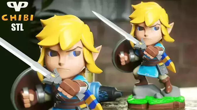 Link BOTW Chibi STL for 3D Printing ChibiSTL 3DXM 3D print model