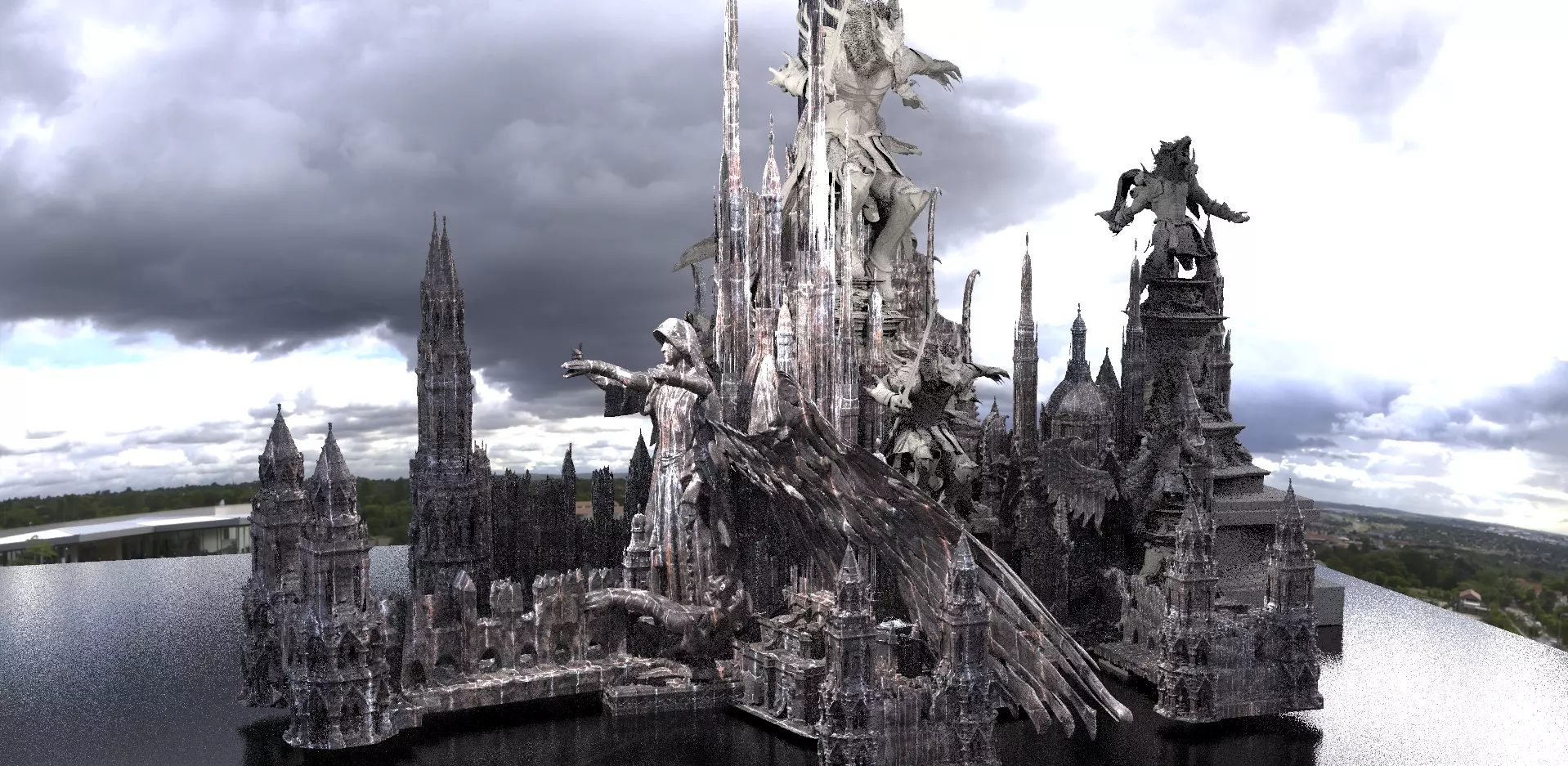 Cathedral of the Afterlife Kit bash 3D model_0