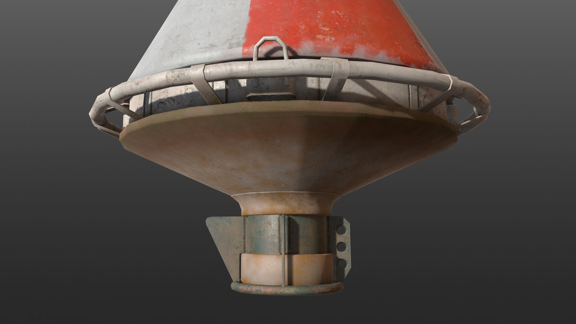 Buoy River RB-4-01 Divide Mark Low-poly 3D model_19