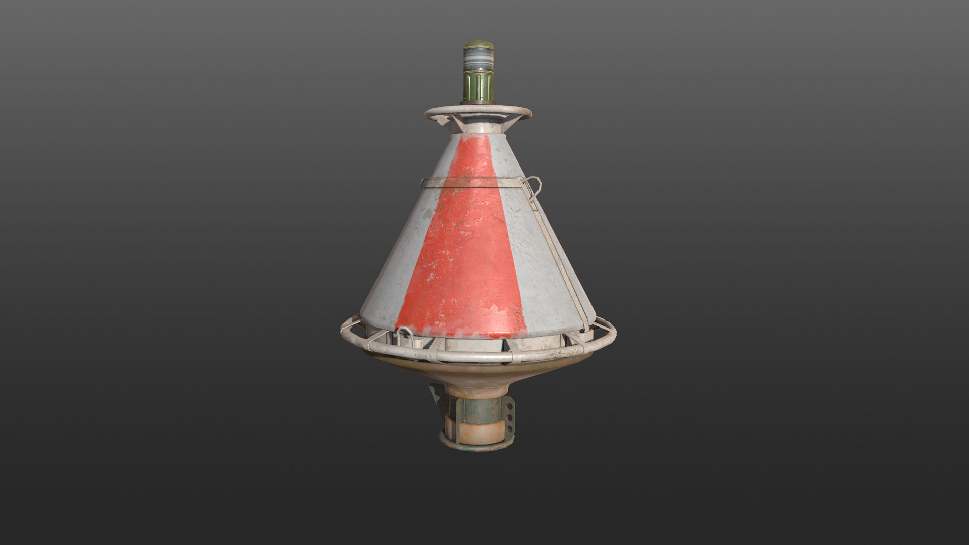Buoy River RB-4-01 Divide Mark Low-poly 3D model_14