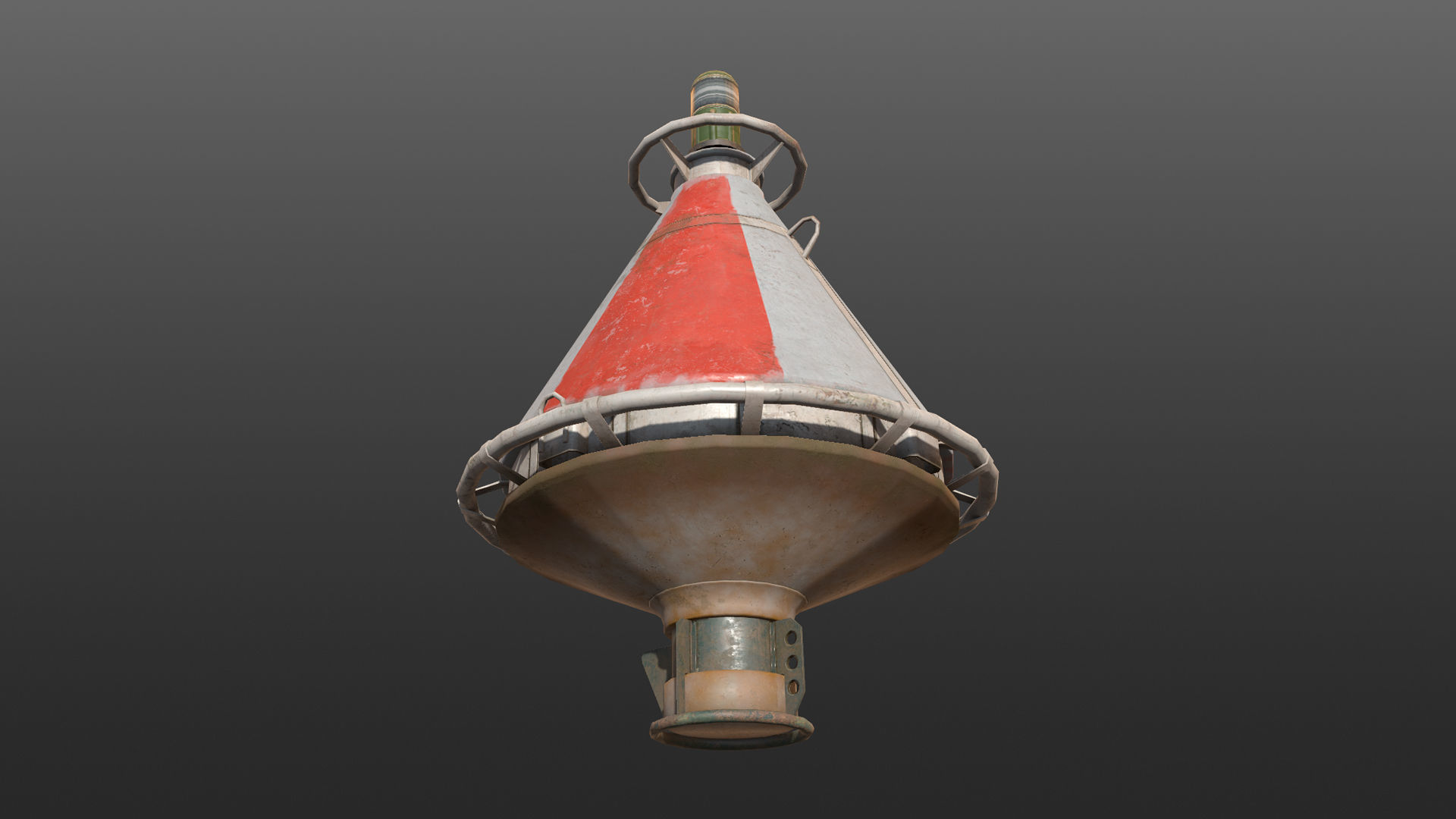 Buoy River RB-4-01 Divide Mark Low-poly 3D model_18