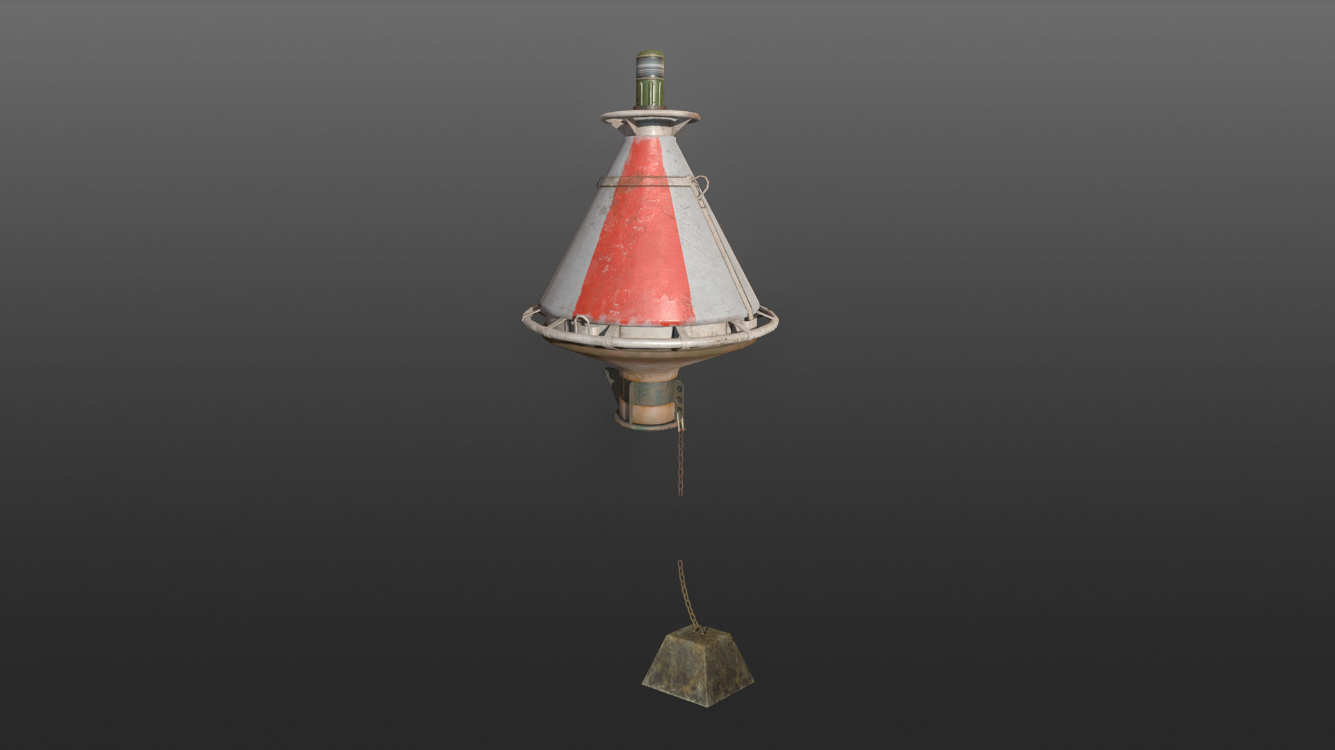 Buoy River RB-4-01 Divide Mark Low-poly 3D model_15