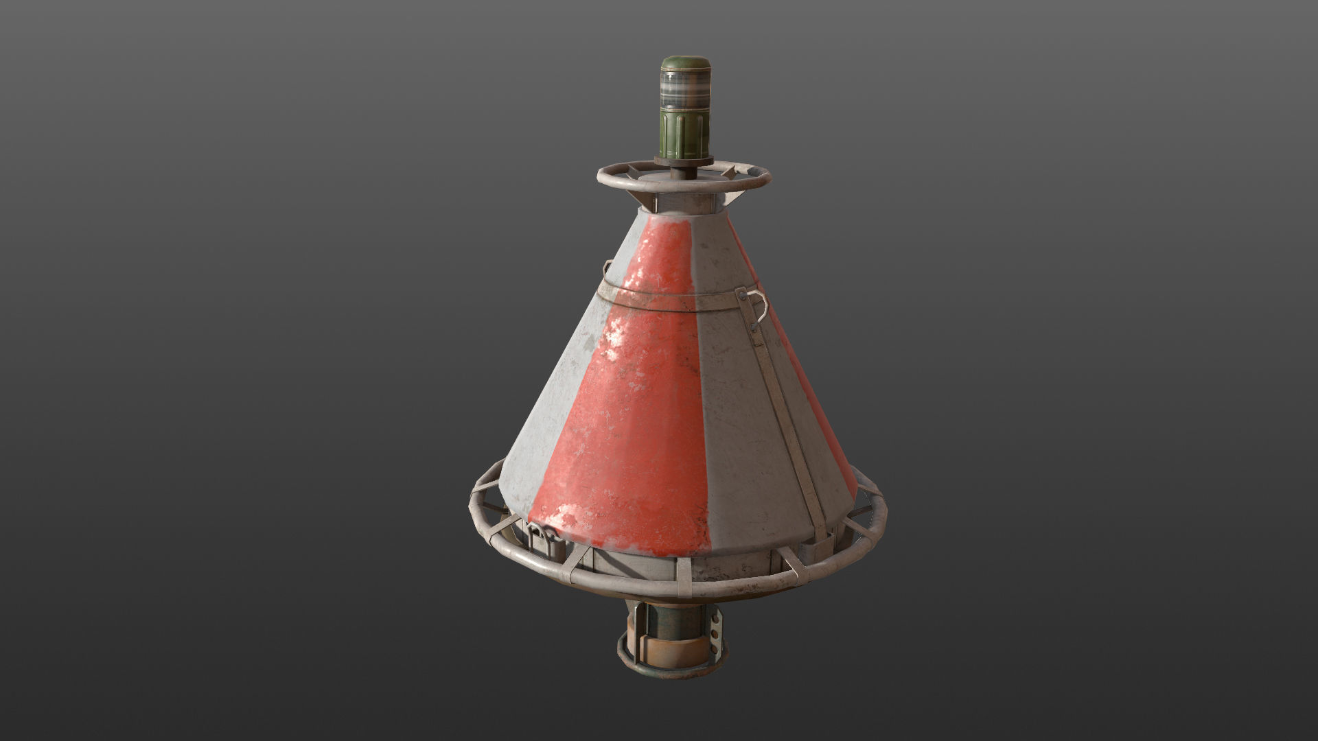Buoy River RB-4-01 Divide Mark Low-poly 3D model_21