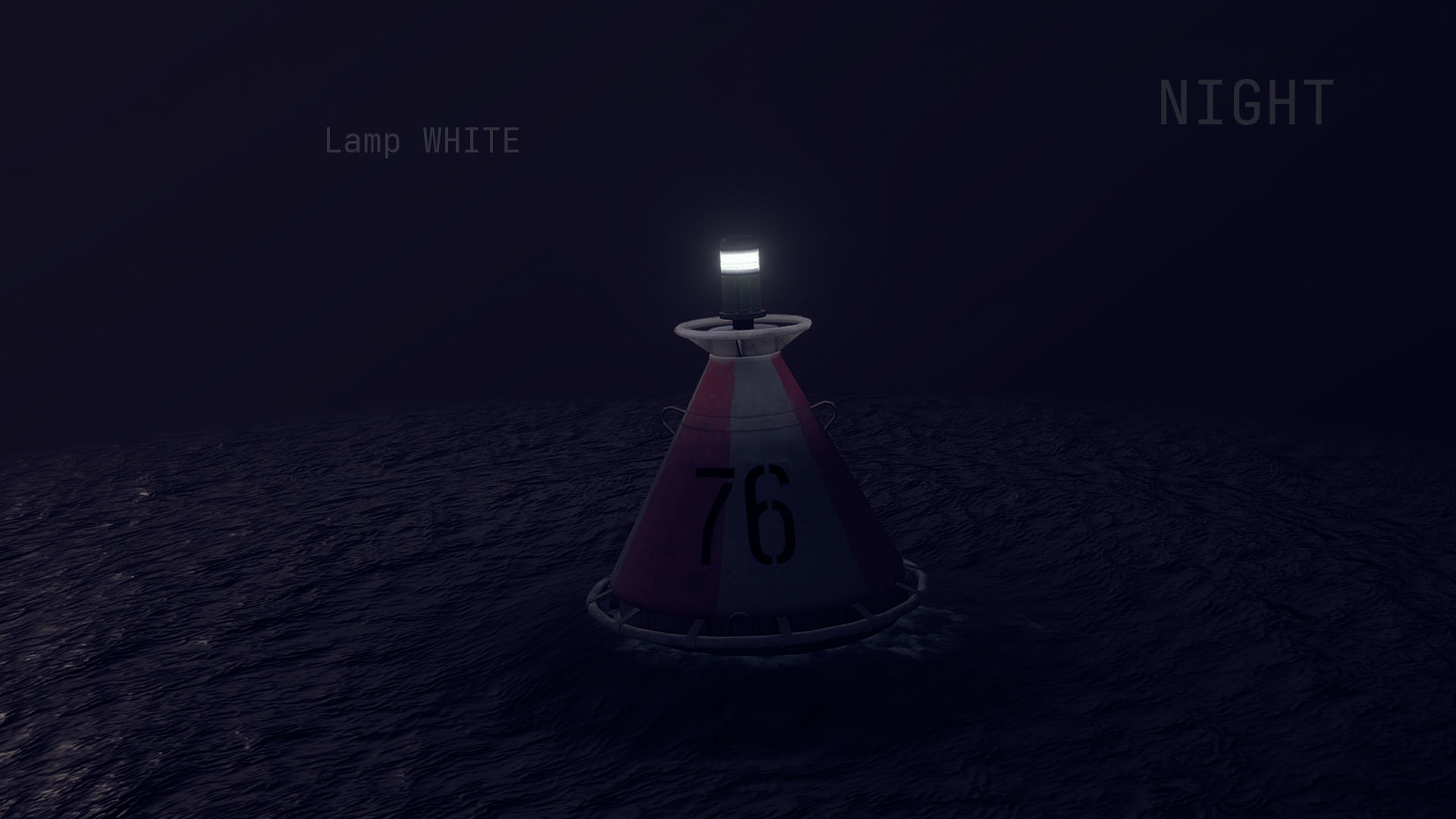 Buoy River RB-4-01 Divide Mark Low-poly 3D model_11