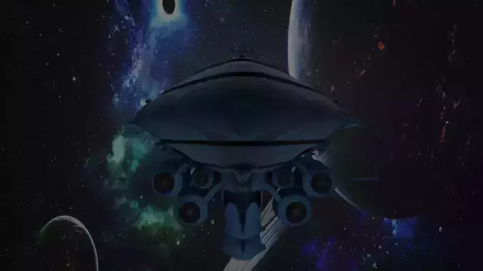 Guidel spaceship in space