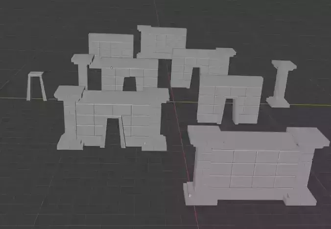Modular Dungeon Walls Set