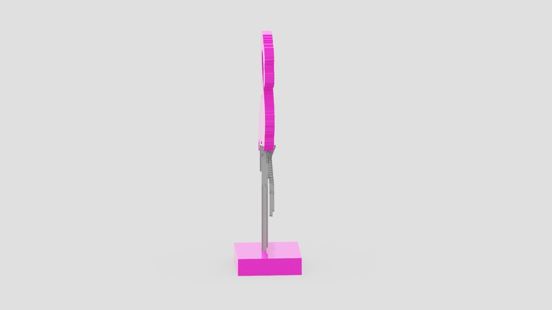 Voxel Flamingo Decor Low-poly 3D model_12