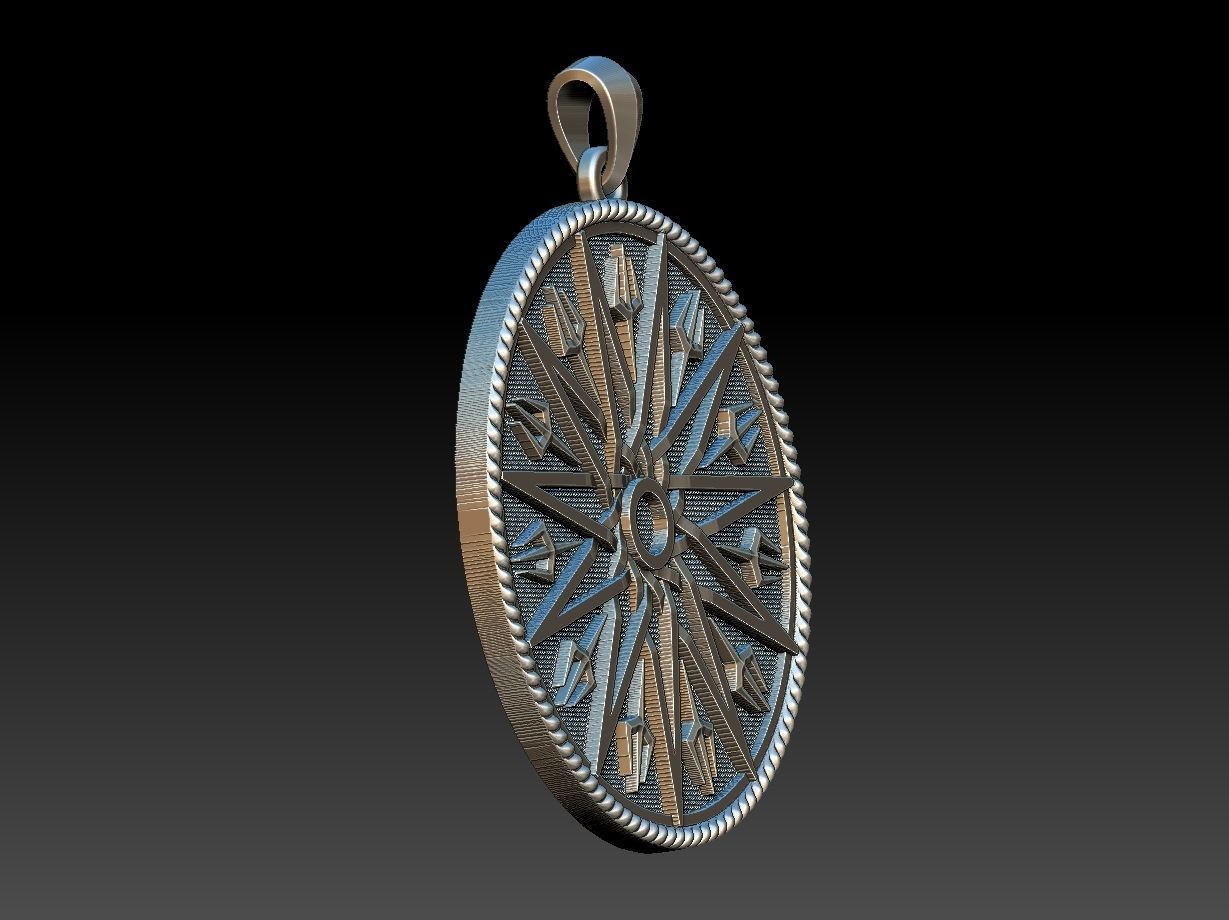 Trident Mandala 3D print model_3