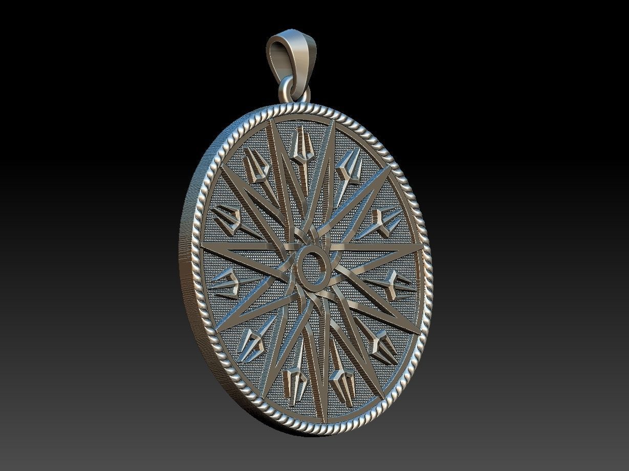 Trident Mandala 3D print model_2
