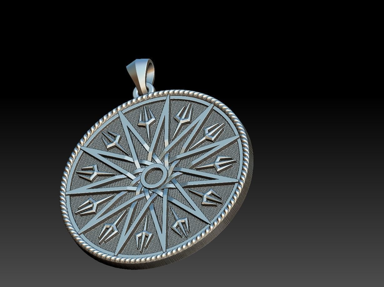 Trident Mandala 3D print model_10