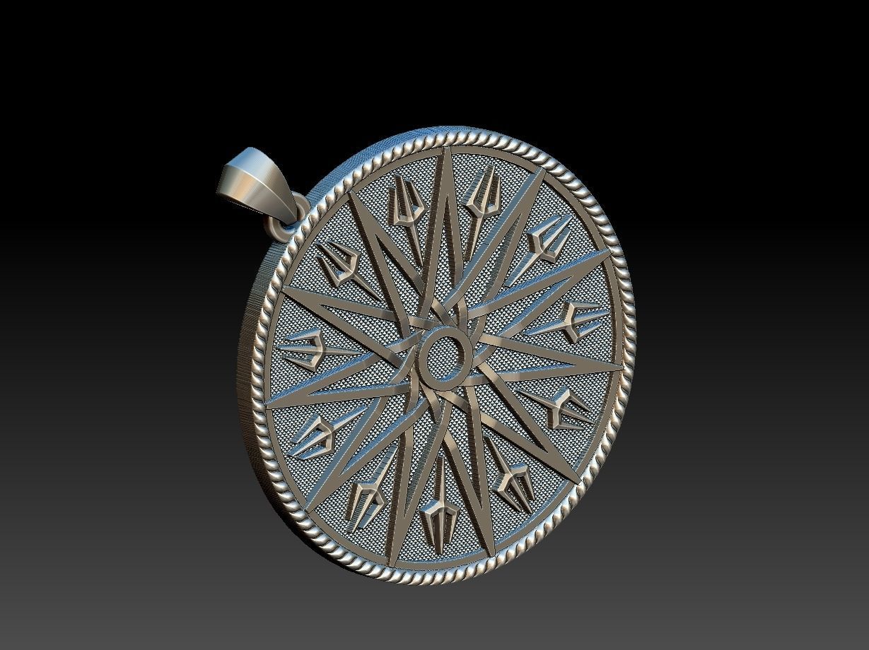 Trident Mandala 3D print model_12