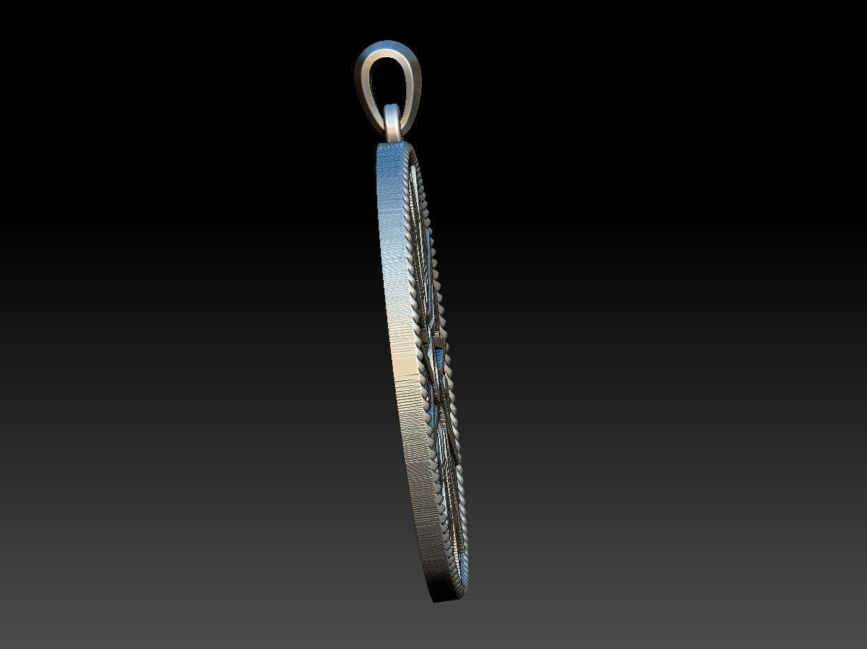 Trident Mandala 3D print model_4