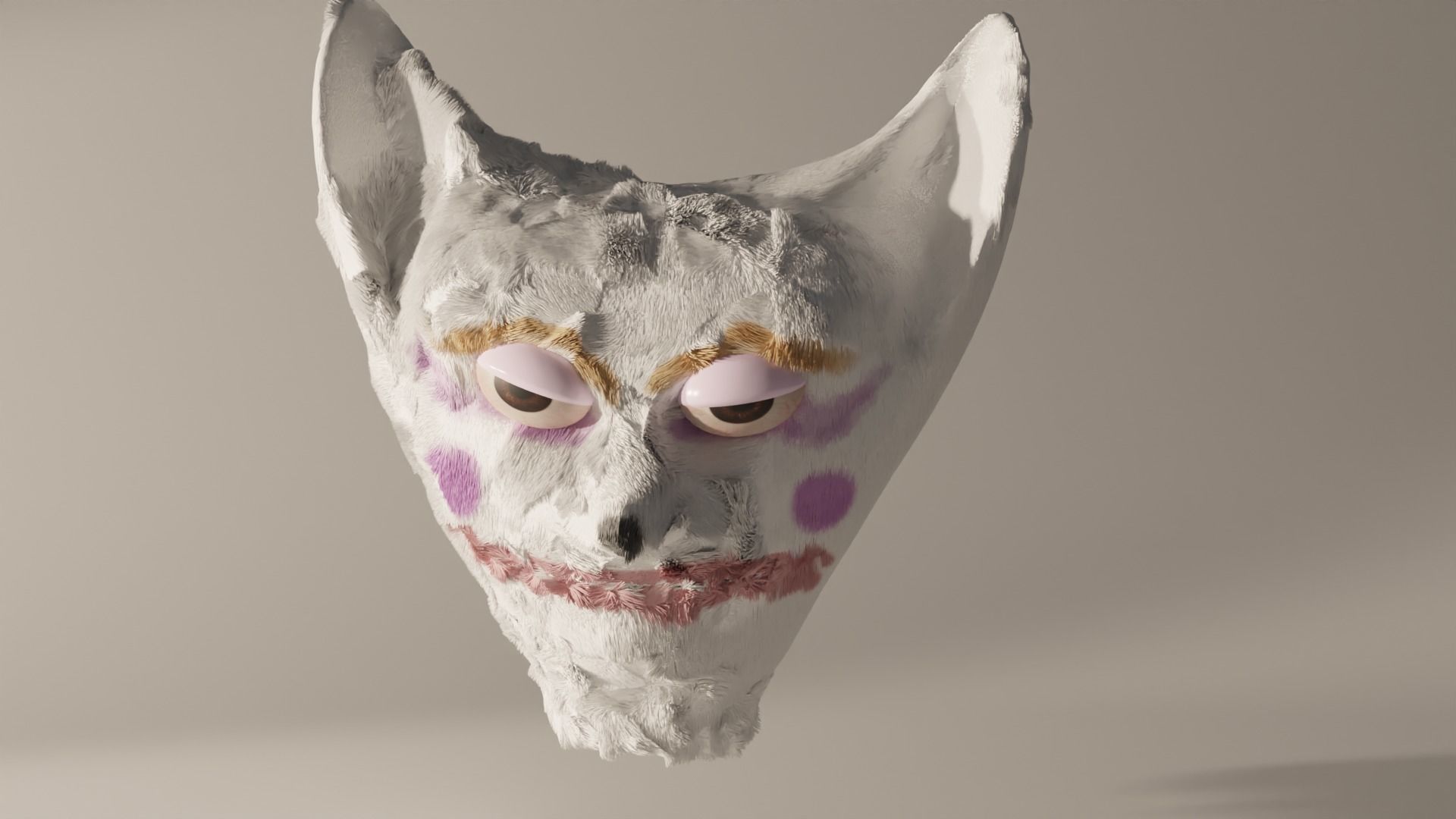 Super Cat Low-poly 3D model_1