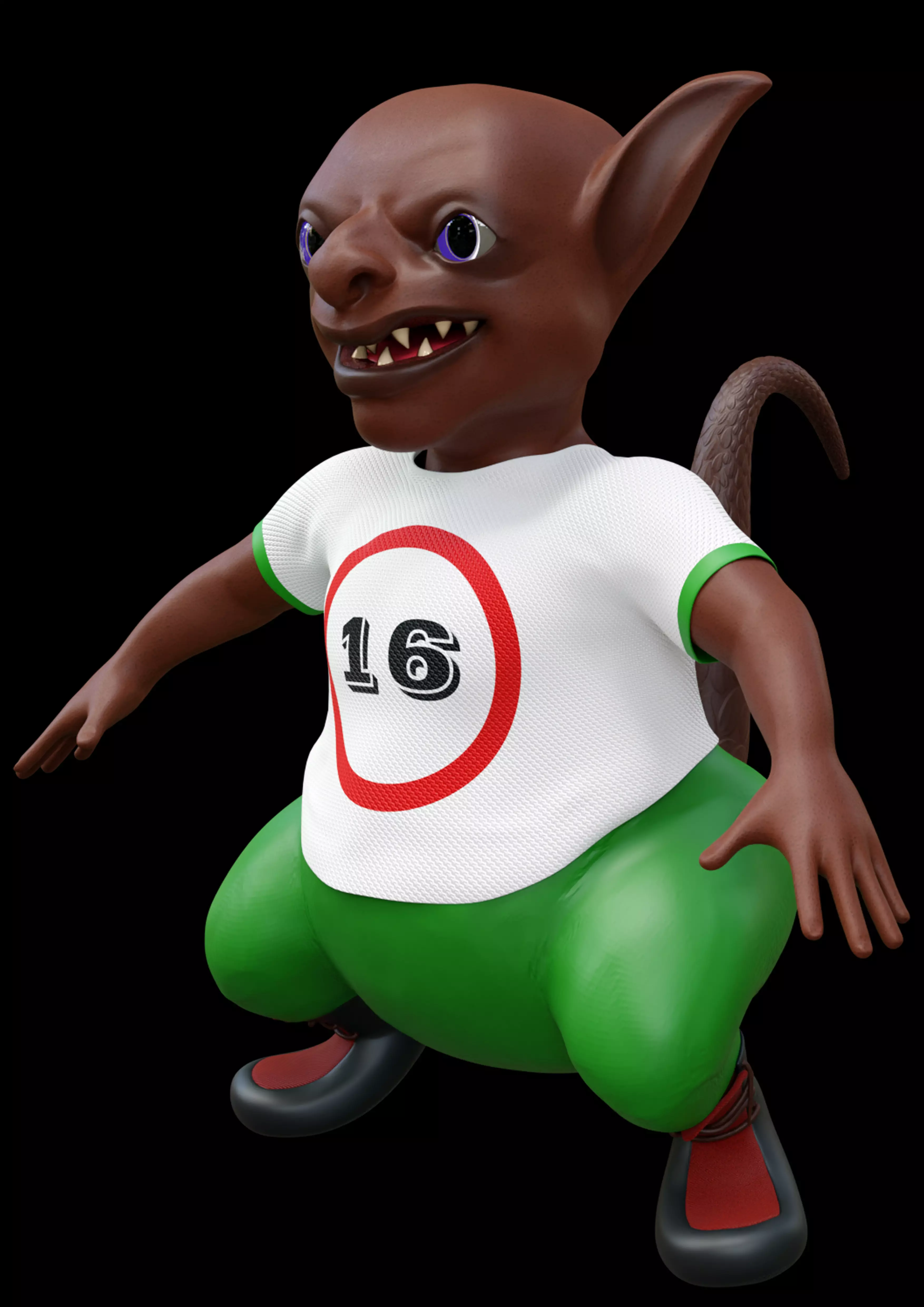 gummit mouse pants and shirt 3D model