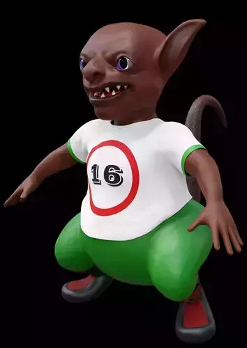gummit mouse pants and shirt 3D model