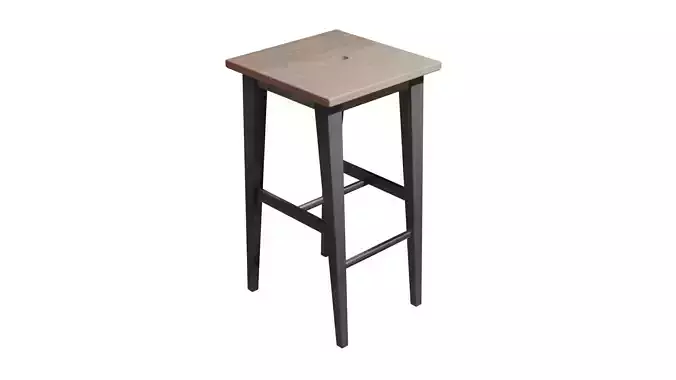 Chair Bar Stool Metal and Wood