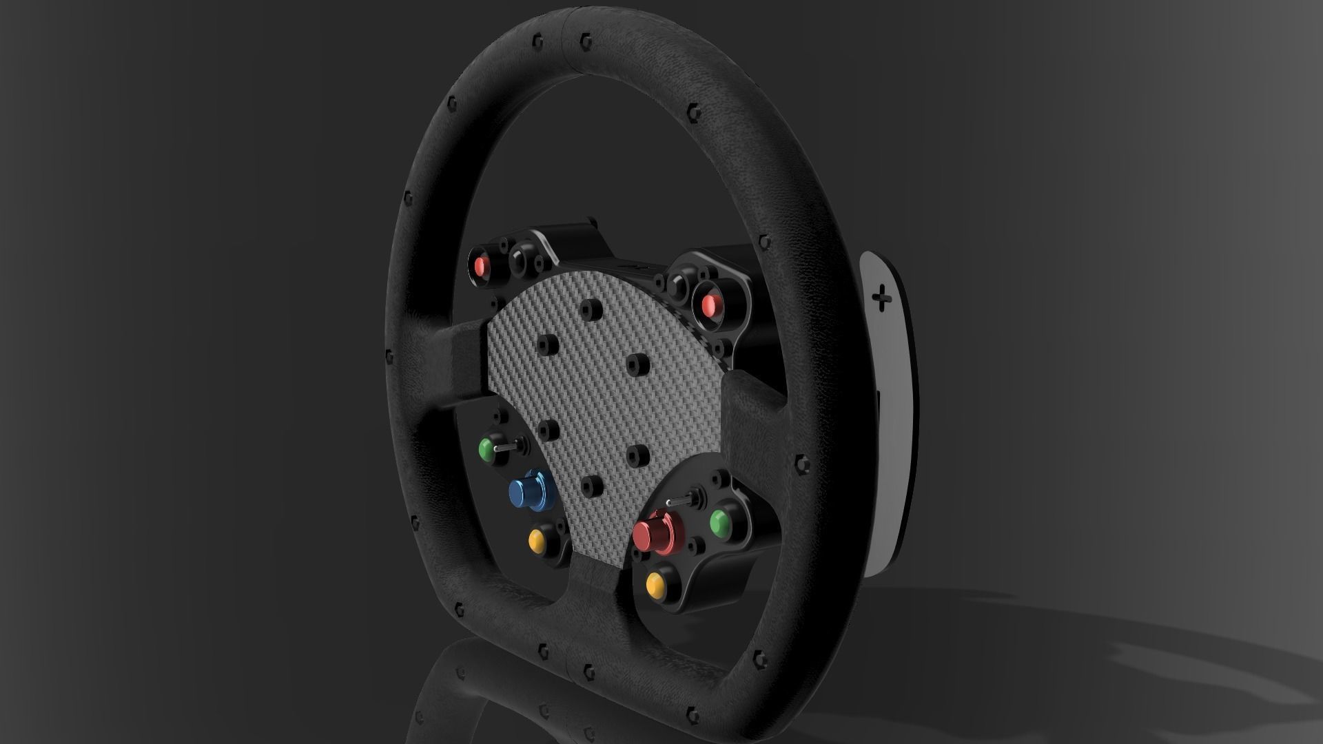 DIY AC GT-TURISMO STEERING WHEEL 3D print model_2