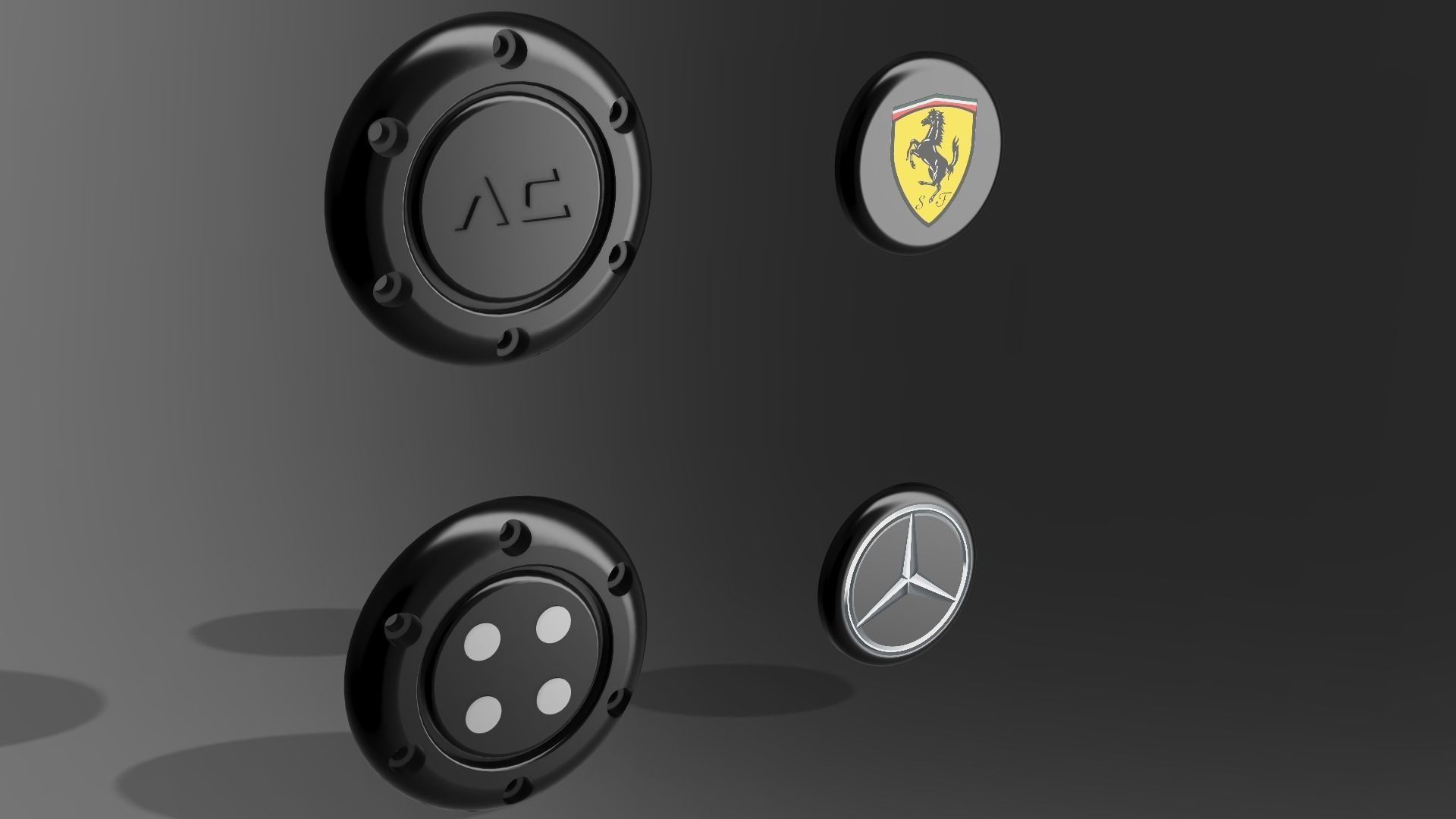 DIY AC GT-TURISMO STEERING WHEEL 3D print model_4