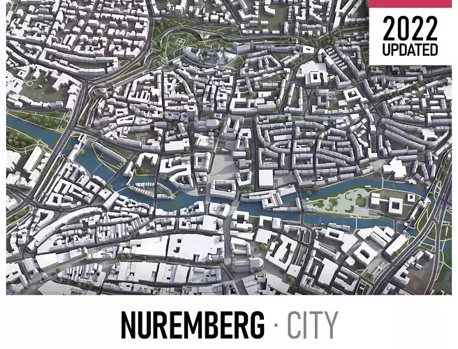 Nuremberg Low-poly 3D model