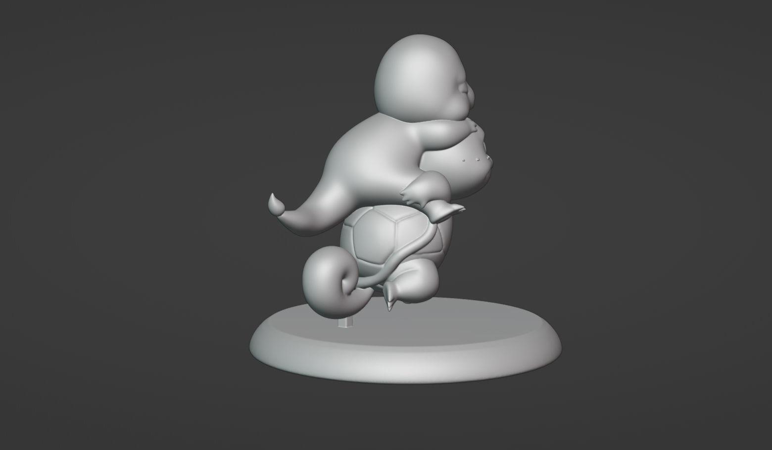Squirtle helping Charmander - 3D print 3D print model_5