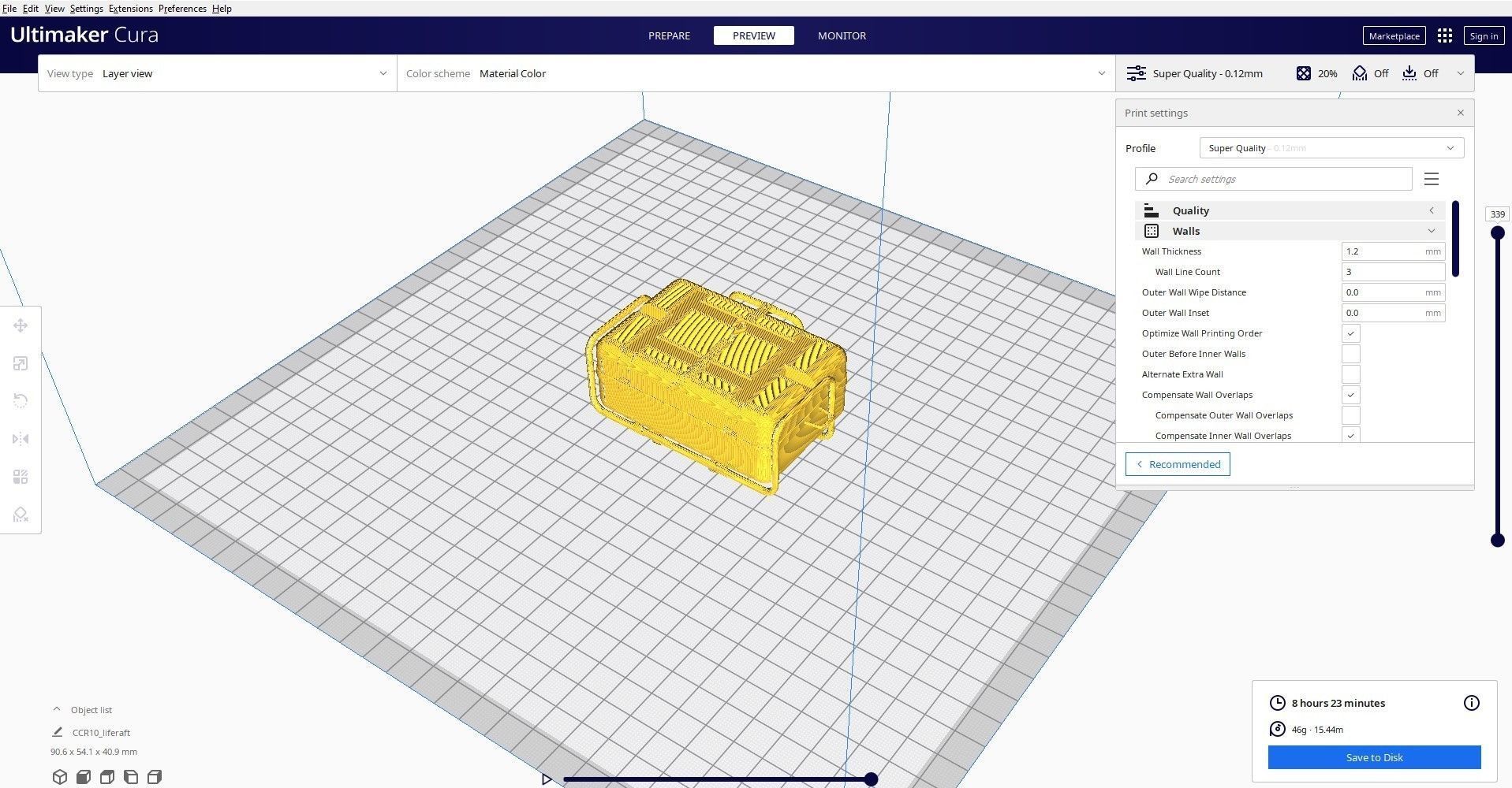 life raft 3d printed cura 3D print model_2
