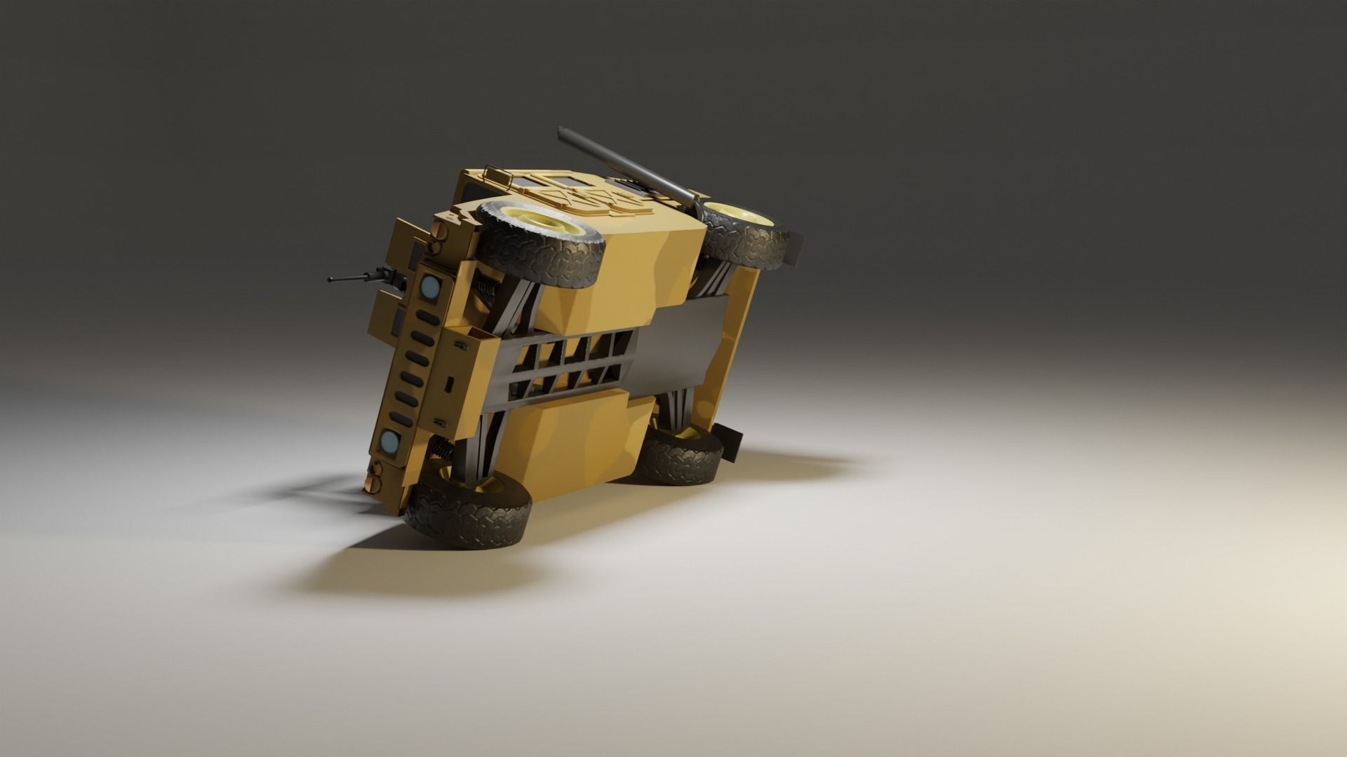 Humvee Desert Storm 3D Model Low-poly 3D model_2