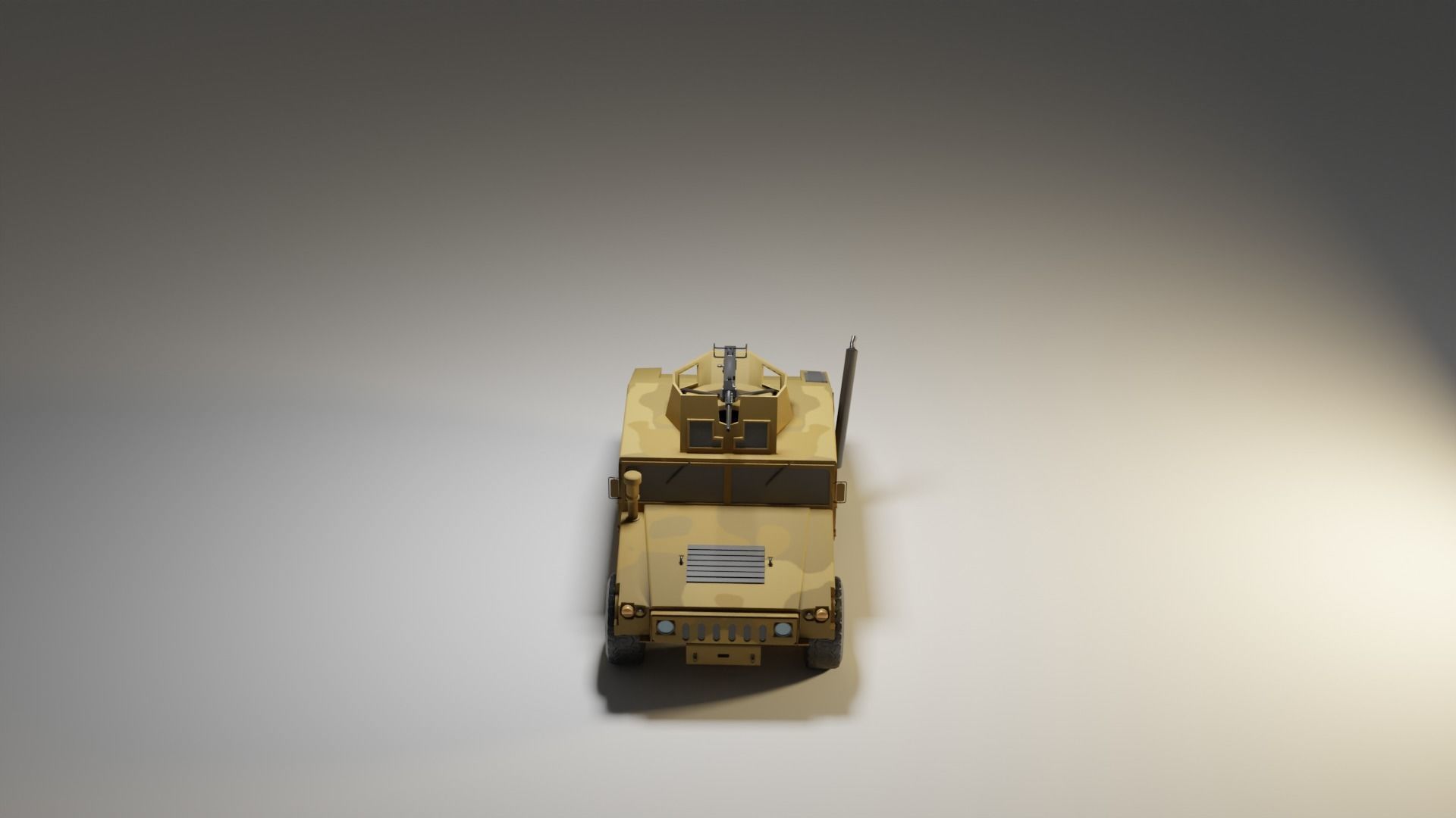 Humvee Desert Storm 3D Model Low-poly 3D model_5