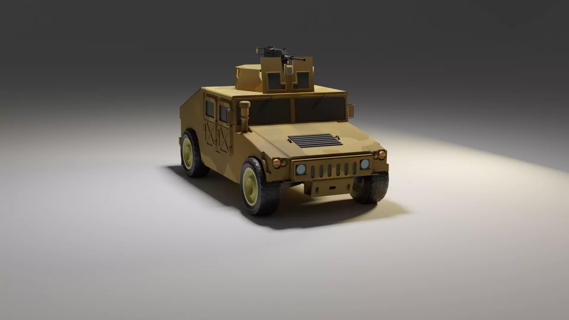 Humvee Desert Storm 3D Model Low-poly 3D model_0