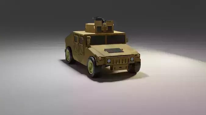 Humvee Desert Storm 3D Model