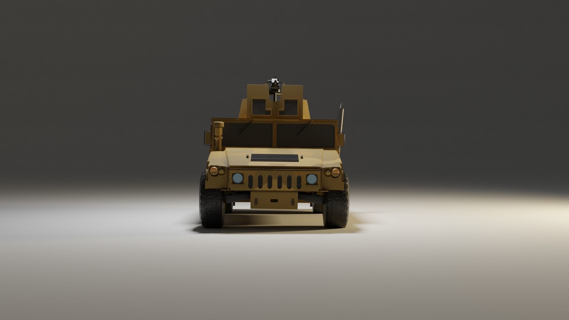 Humvee Desert Storm 3D Model Low-poly 3D model_1