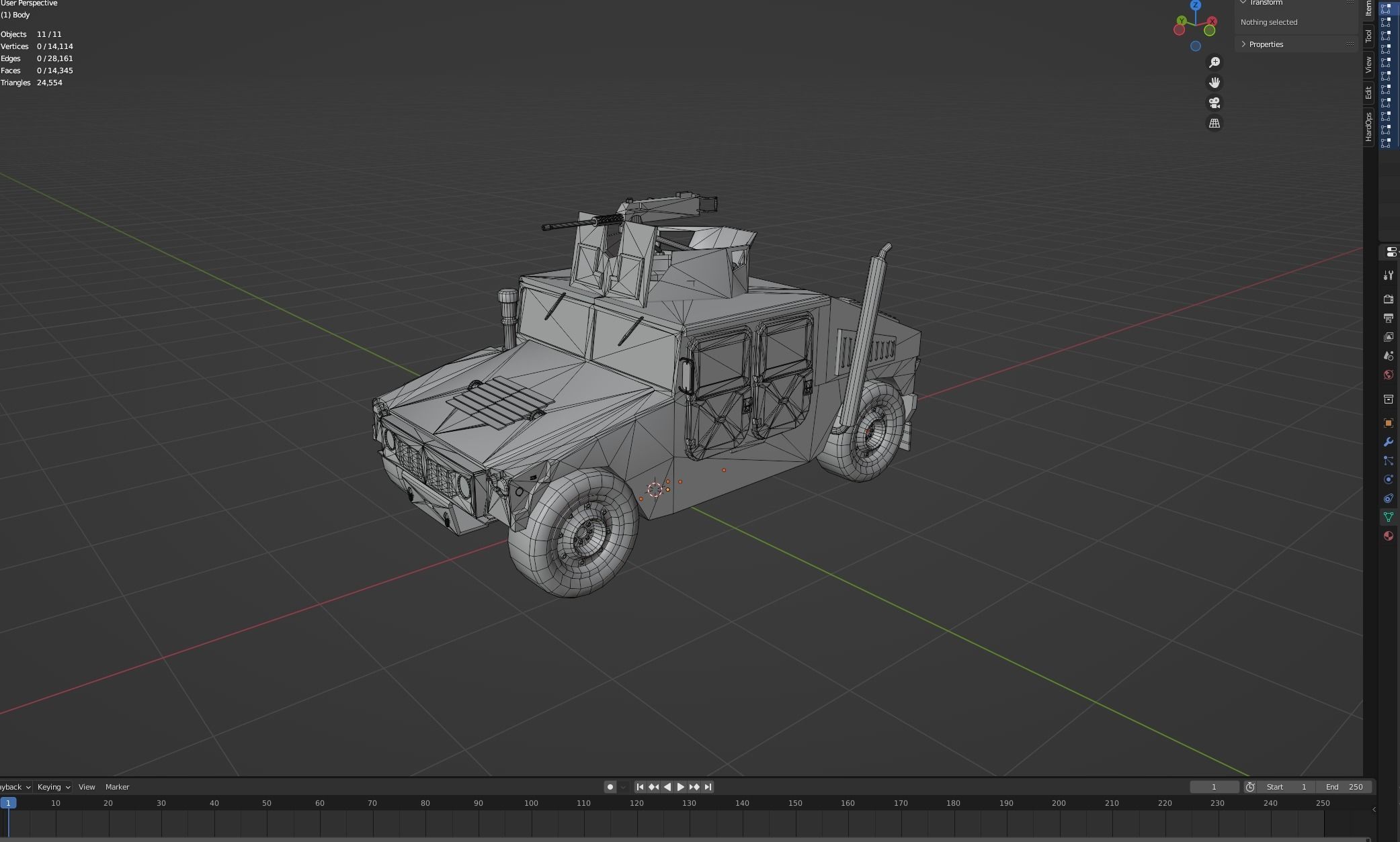 Humvee Desert Storm 3D Model Low-poly 3D model_7