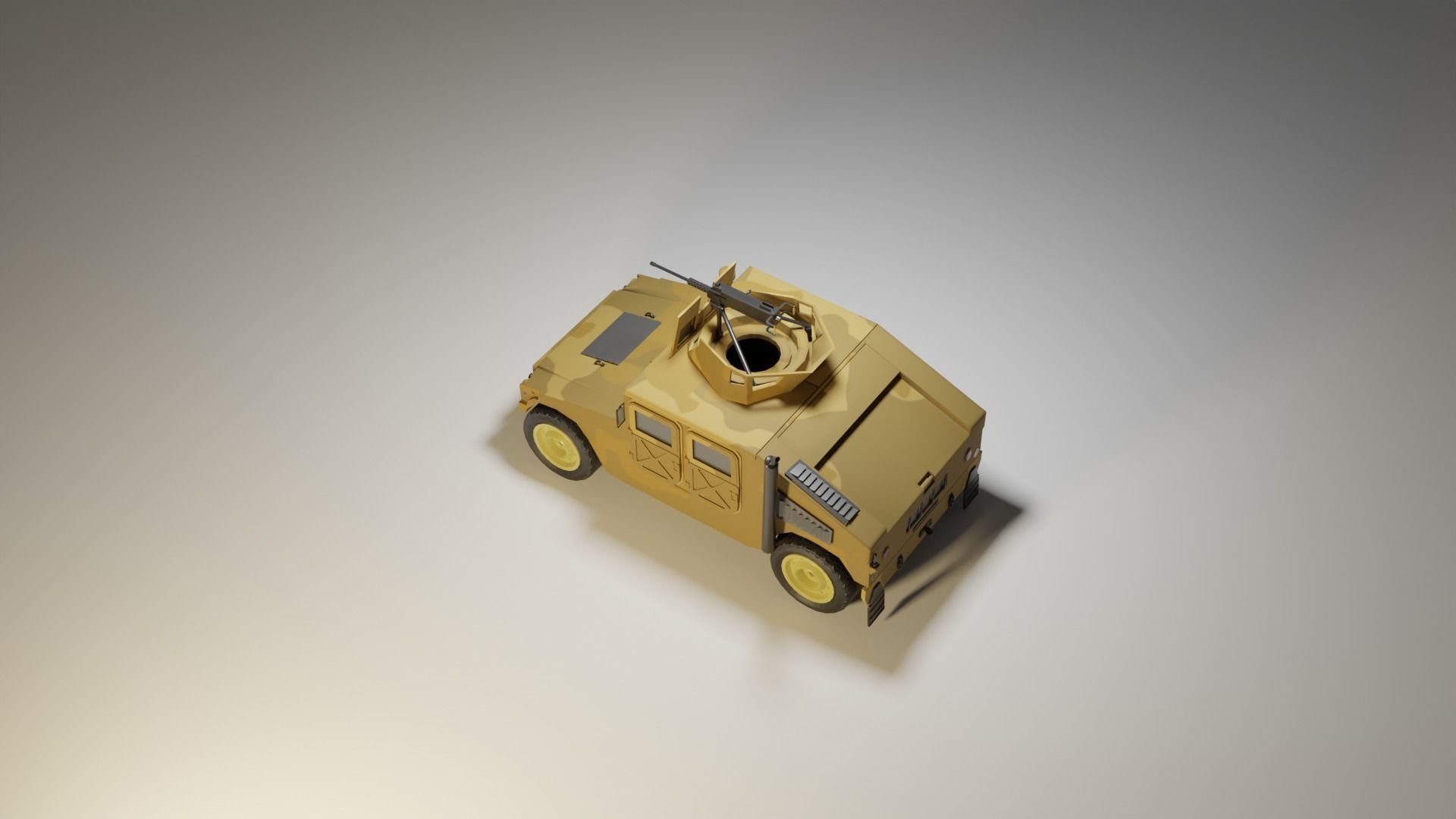 Humvee Desert Storm 3D Model Low-poly 3D model_3