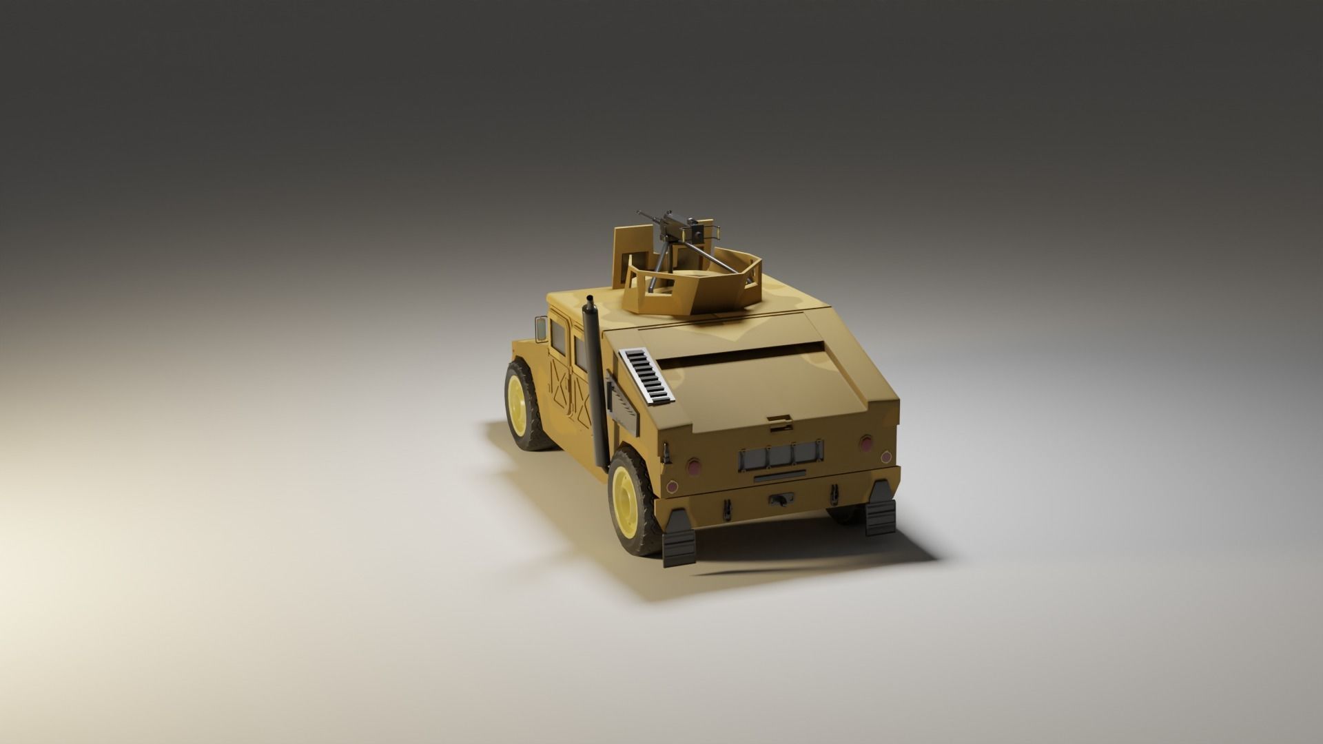 Humvee Desert Storm 3D Model Low-poly 3D model_6