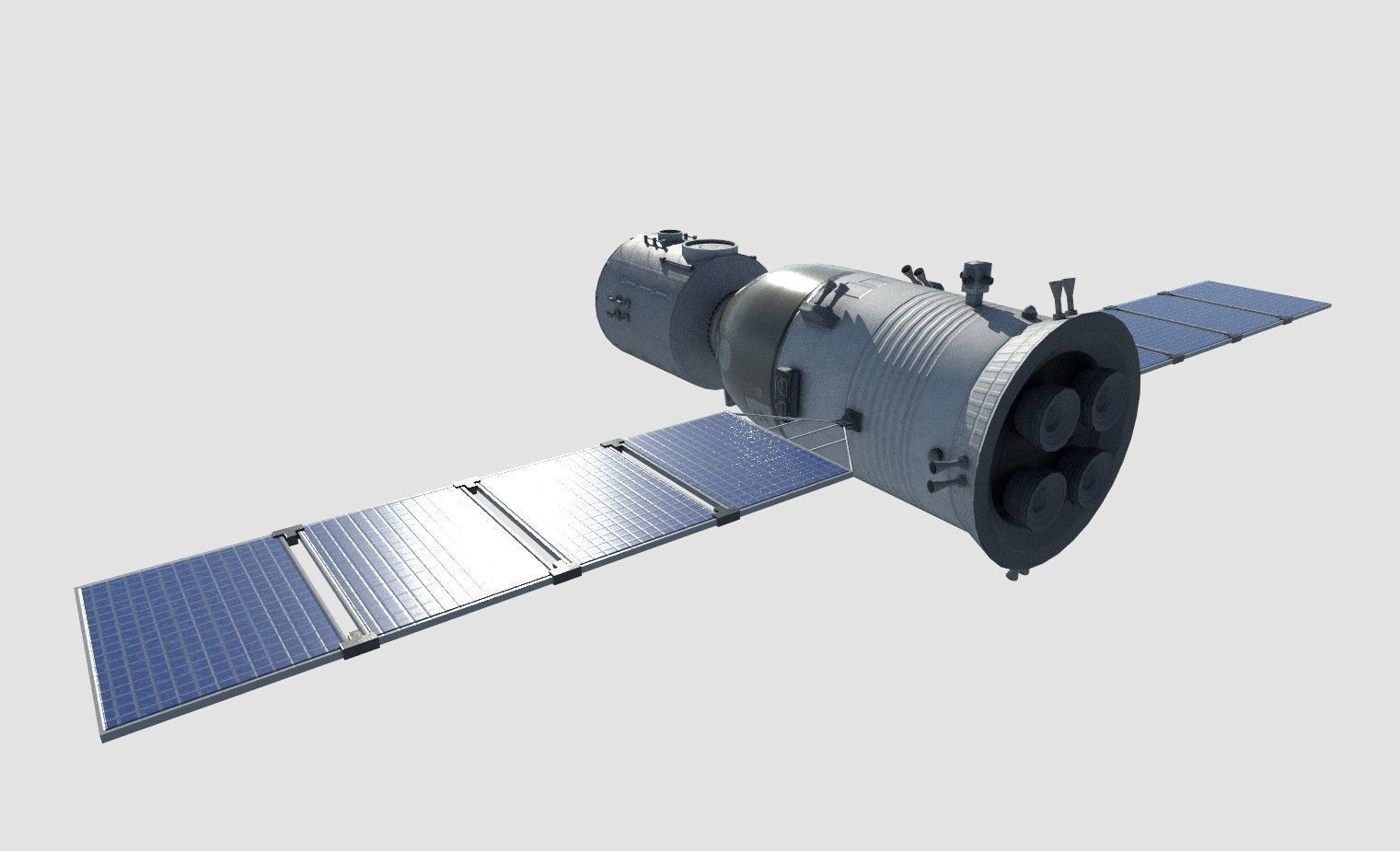 china shenzhou13 spaceship Low-poly 3D model_3