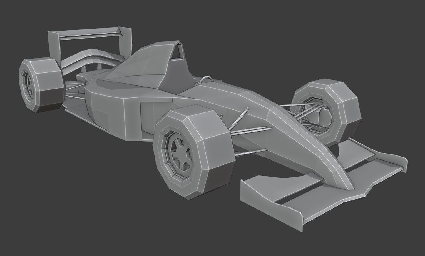 FW16 Formula 1 Low Poly Low-poly 3D model_9