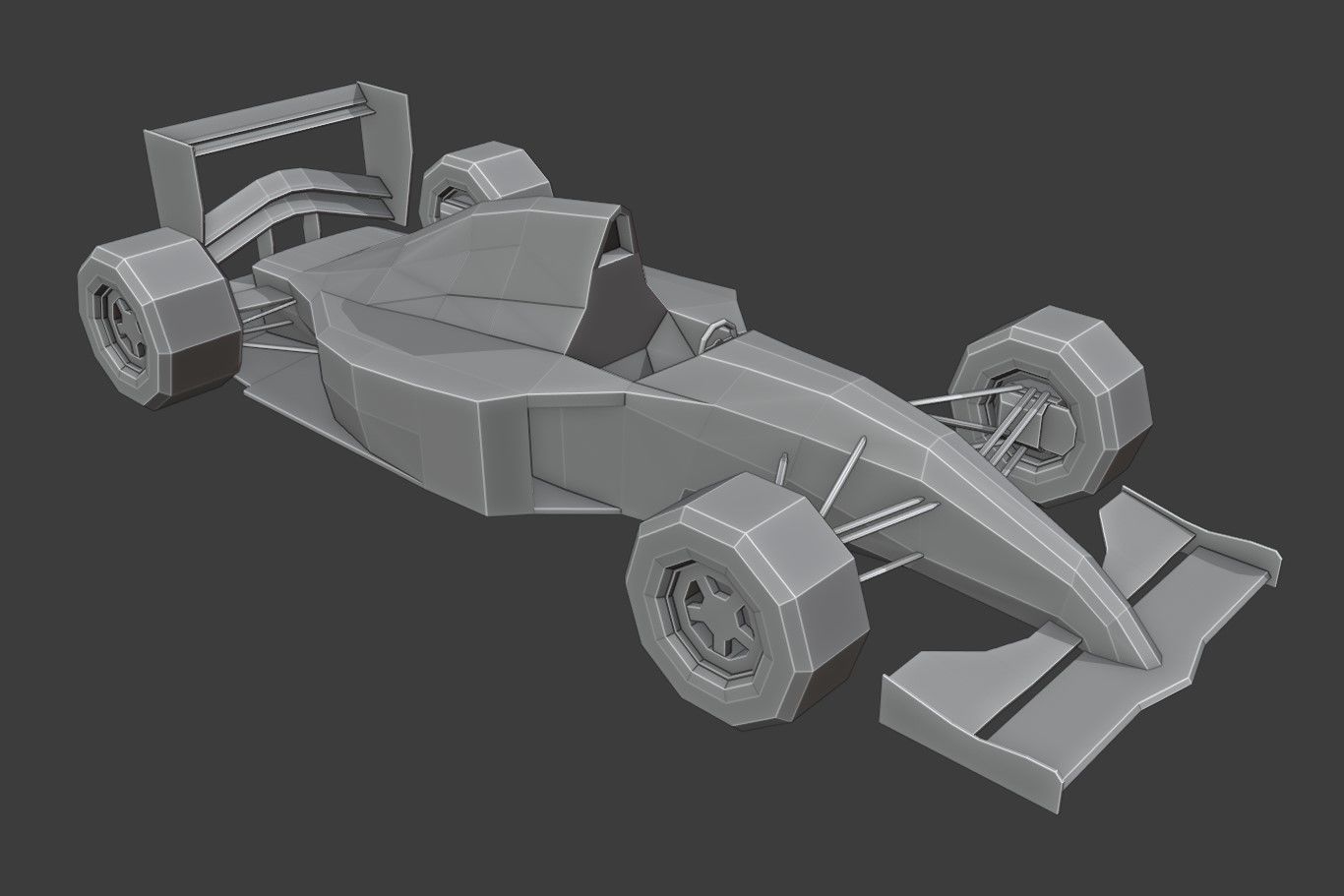FW16 Formula 1 Low Poly Low-poly 3D model_7