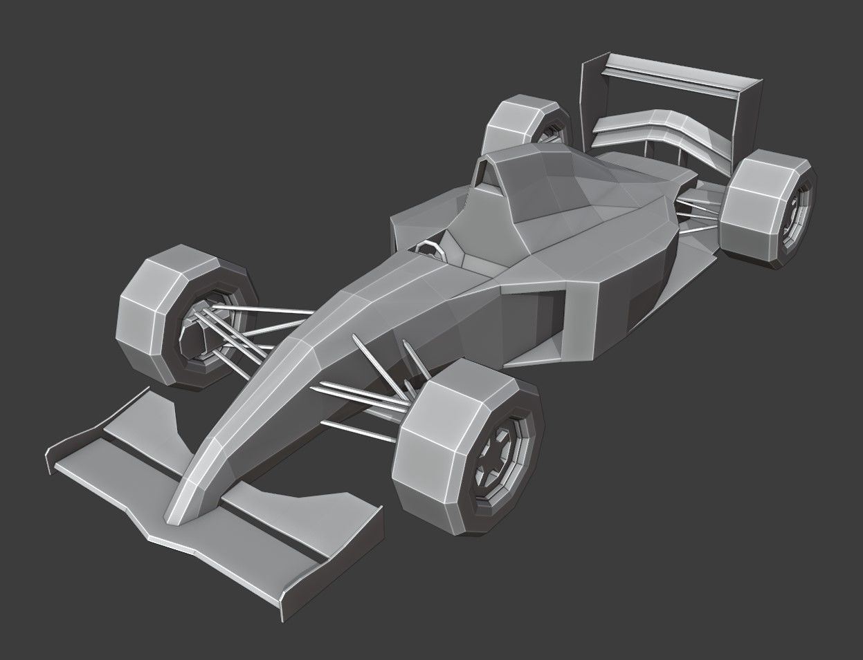 FW16 Formula 1 Low Poly Low-poly 3D model_6