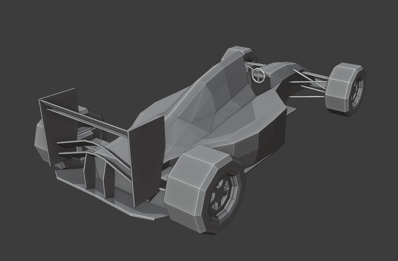 FW16 Formula 1 Low Poly Low-poly 3D model_8