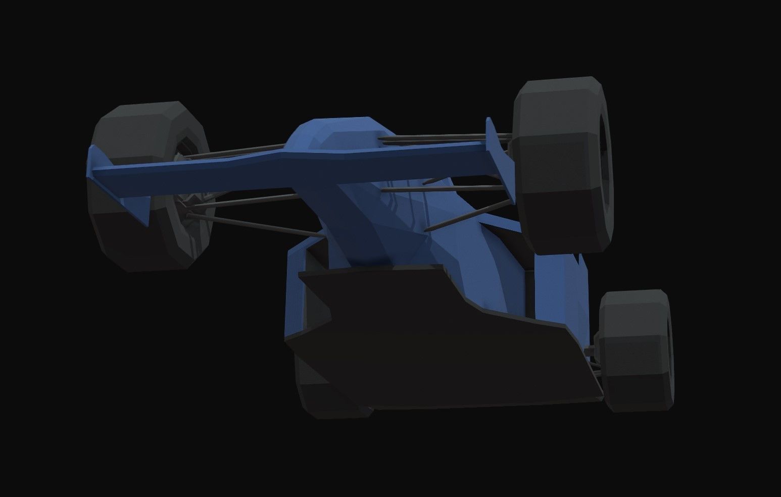 FW16 Formula 1 Low Poly Low-poly 3D model_2