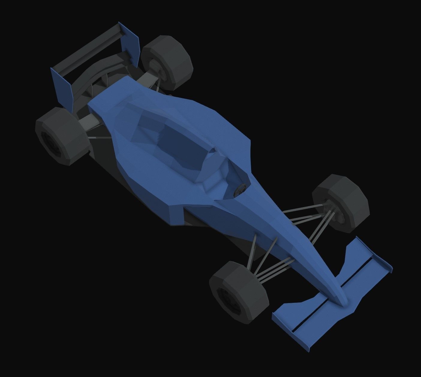 FW16 Formula 1 Low Poly Low-poly 3D model_5