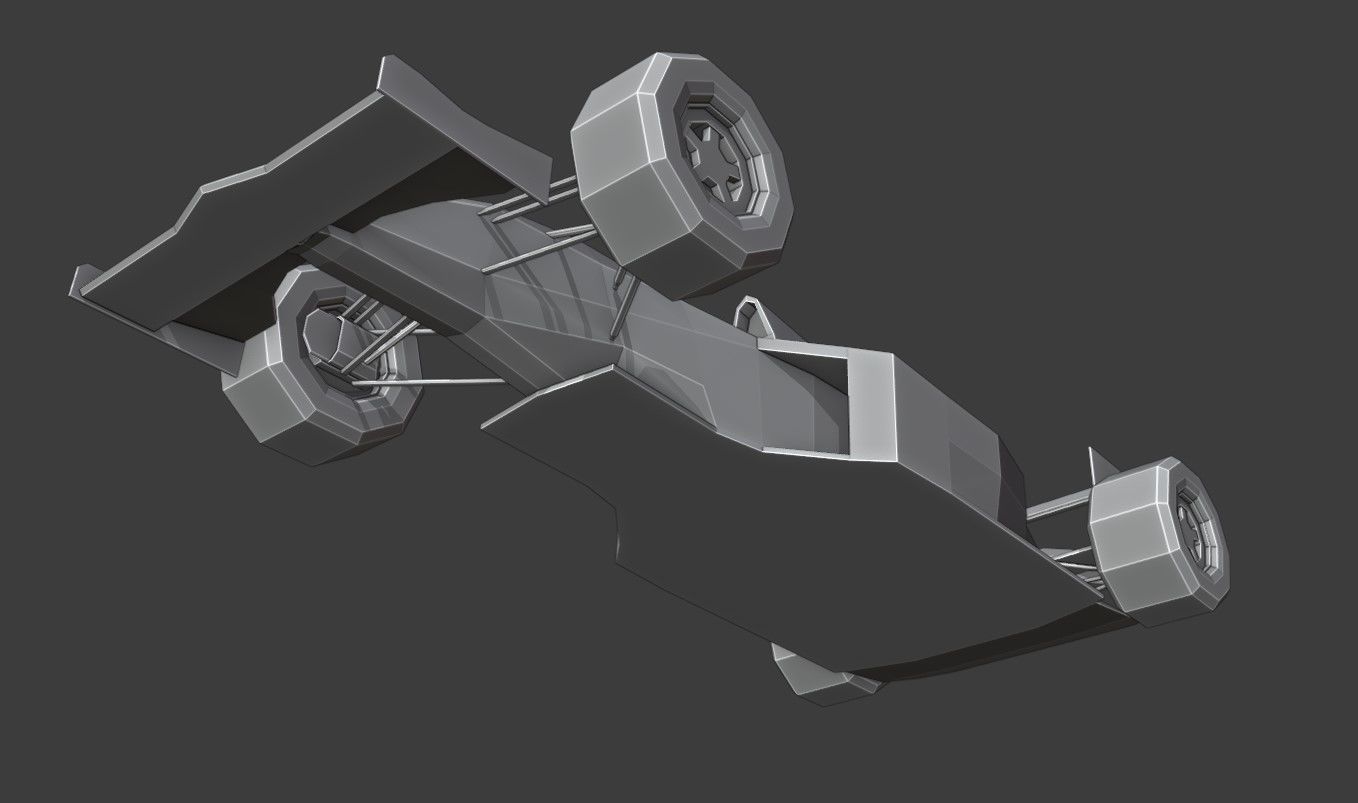 FW16 Formula 1 Low Poly Low-poly 3D model_10